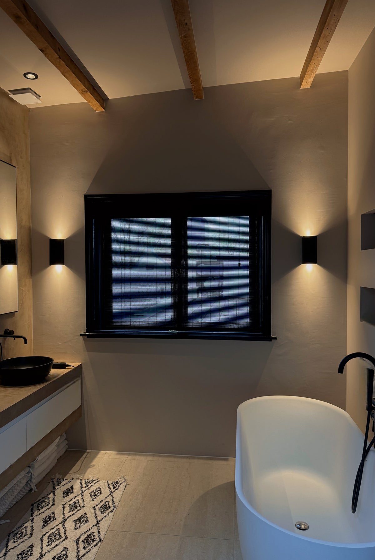 Baltex Blind - Bamboo Zwart - Rolblind - Badkamer