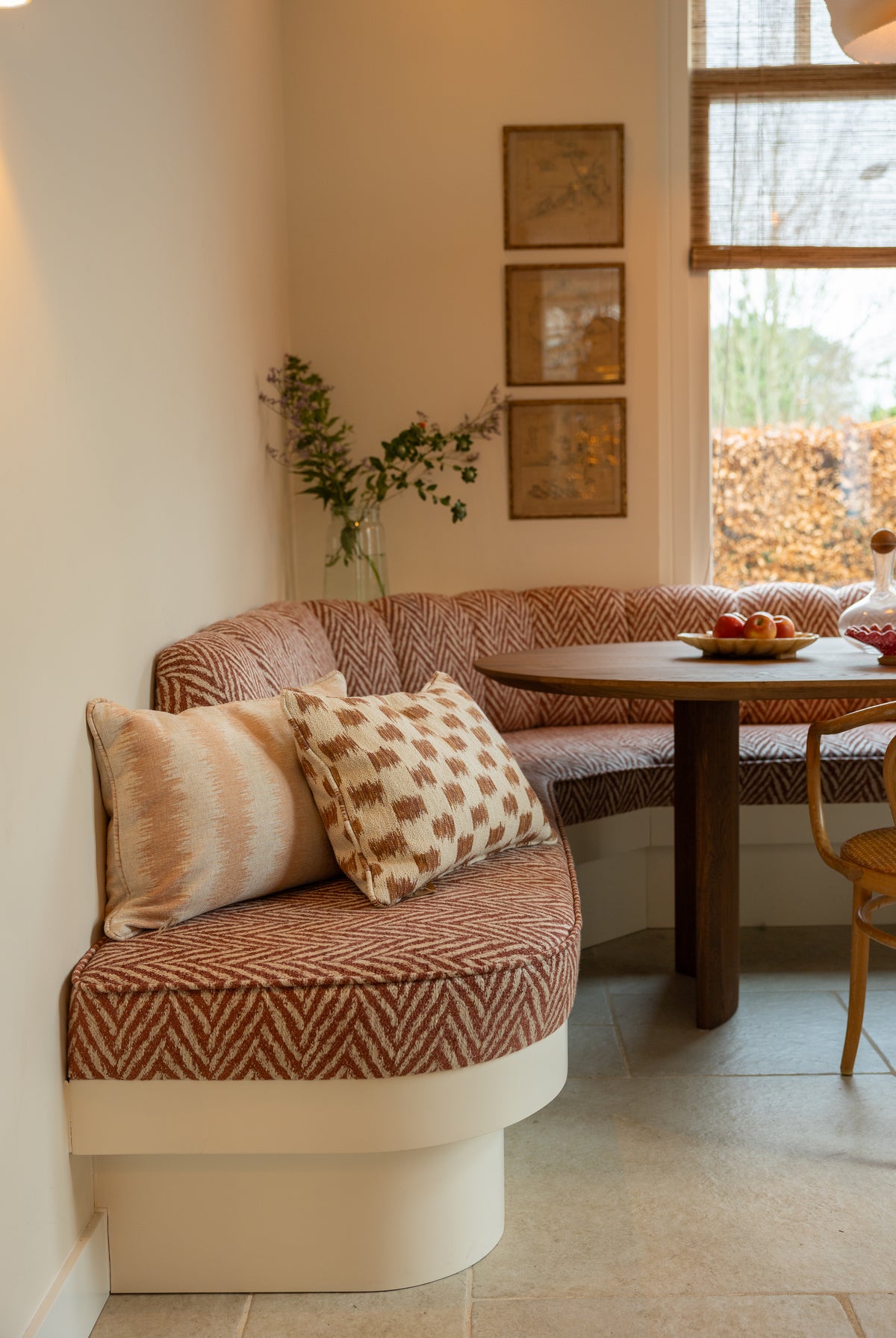 Baltex blinds met prachtige gekleurde linnen gordijnen - August Interieur