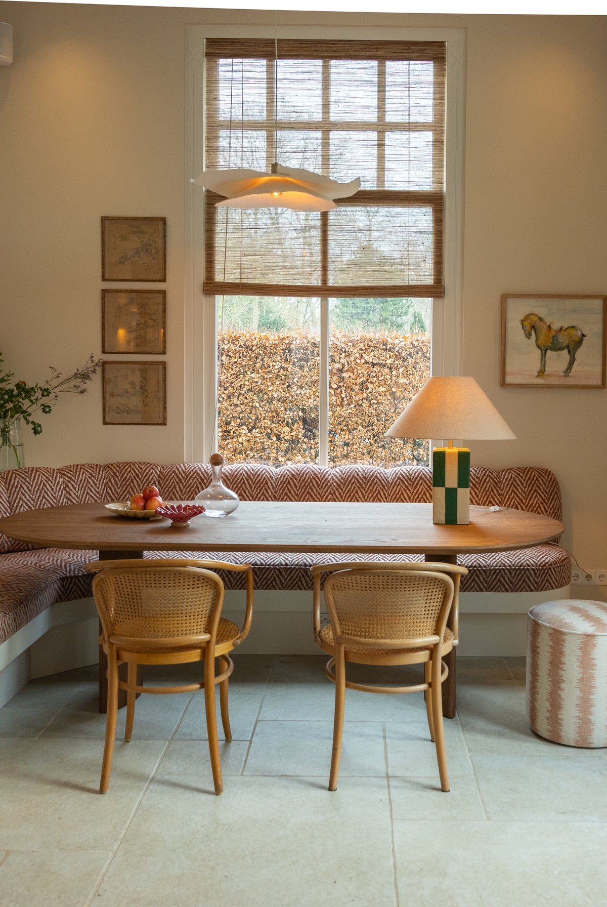 Baltex blinds met prachtige gekleurde linnen gordijnen - August Interieur