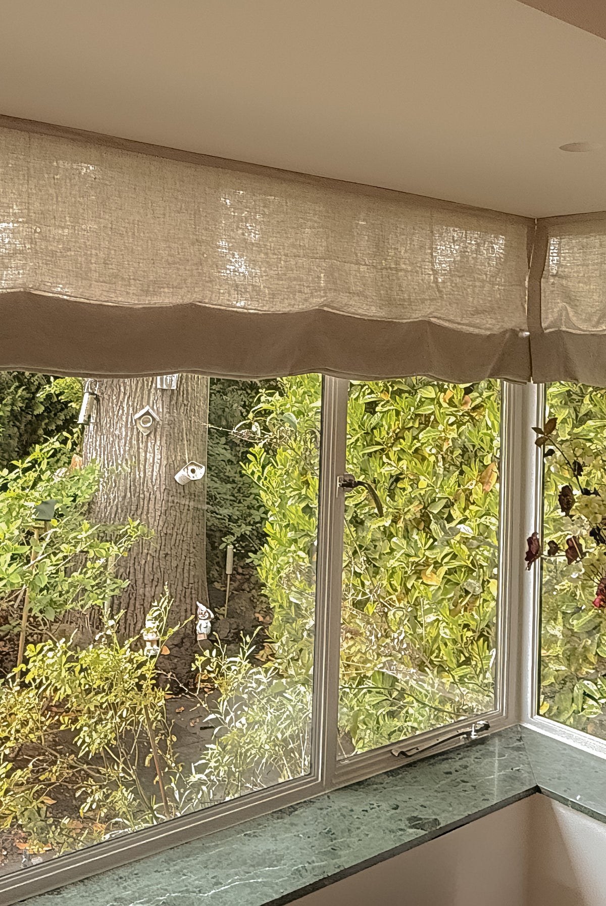 Baltex linen pleated blind without battens from BALTEX BLINDS, showing the fabric and pleated design in a window setting.