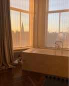 Baltex blind, Linnen gordijn, badkamer